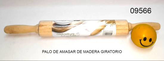 Imagen de PALO DE AMASAR DE MADERA GIRATORIO 5.25